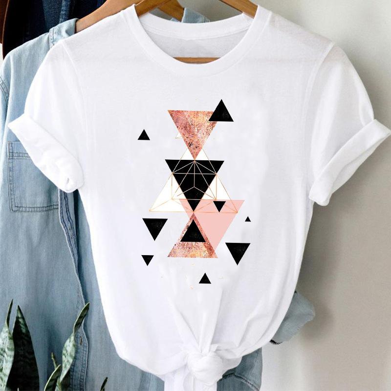 Fashion Casual Landscape Mountain Graphics Womens T-Shirt 90S Summer Blouse Loose White Short Sleeve O-Neck Female Tops Clothing