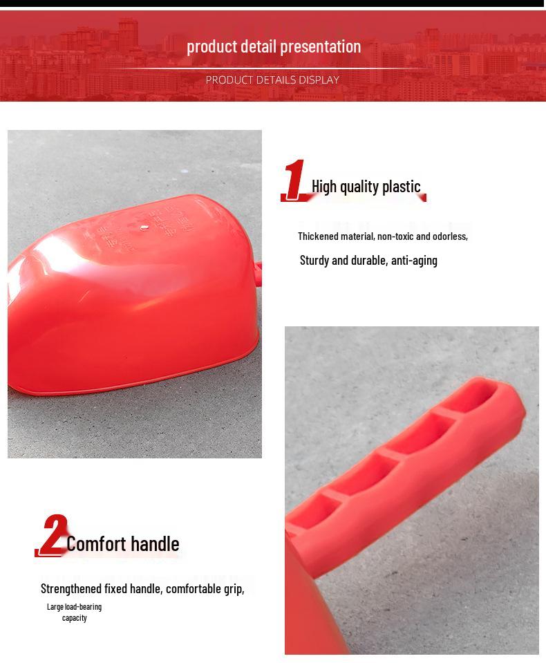 Large Thickened Plastic Feed Shovel for Chicken, Duck, Goose, and Pig Farms