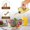 Glass Olive Oil Bottle Gold Silver with Scale Oil Dispenser Rectangular 350ml500ml Vinegar Pouring Bottle Kitchen Accessories