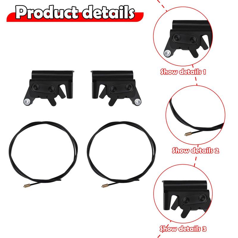 Premium Rotary Latch Cables for Truck Cap Rear Door Durable Repair Accessories Set for Leer 100XR 100XL