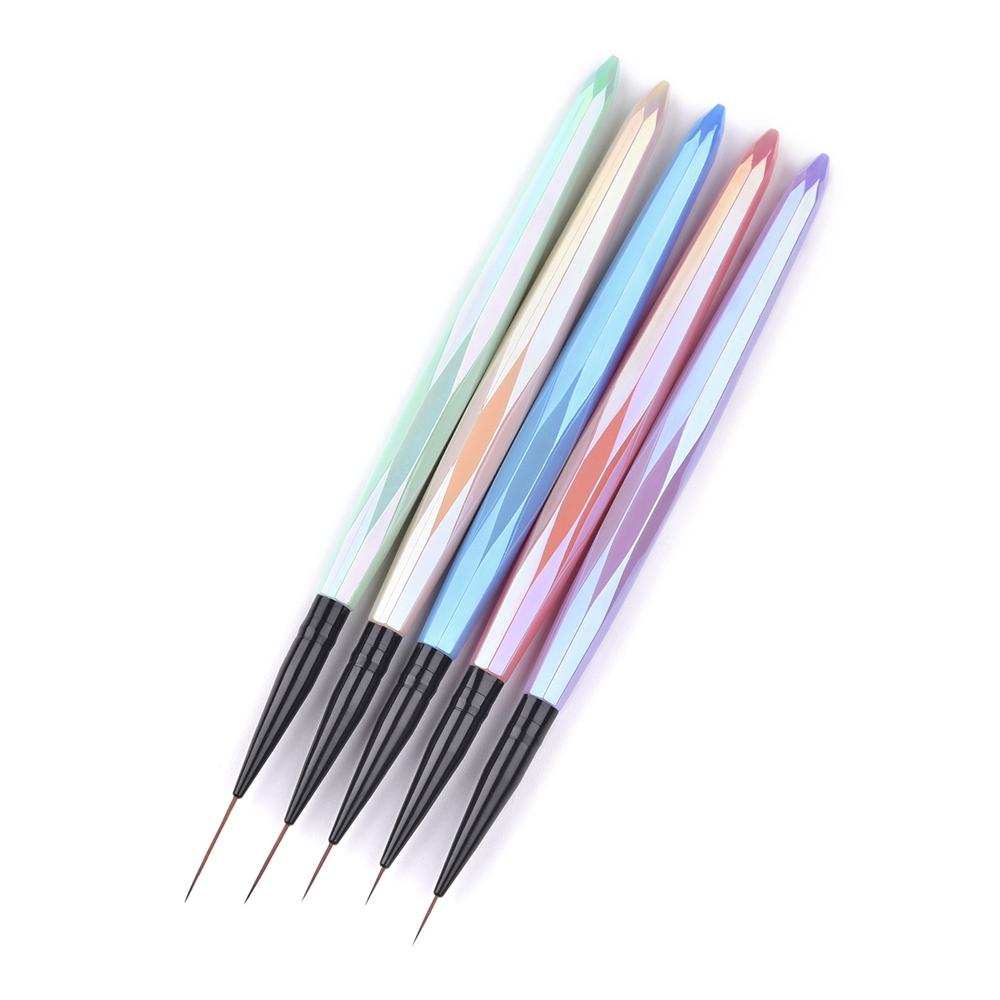 5 BUC Pensulă Colorată pentru Pictură Linii Nail Art, Stilou Liner pentru Unghii, Manichiură Pictură Linii, Pensulă pentru Flori, Acrilic Liner Subțire, Stilou pentru Desen
