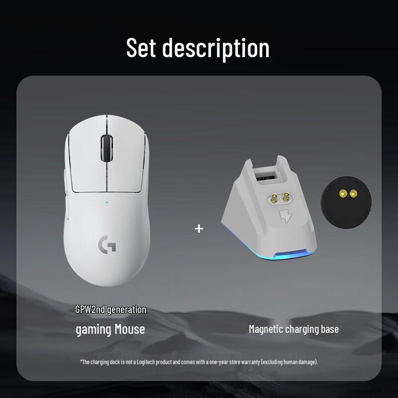 Logitech G PRO X SUPERLIGHT (GPW2) Wireless Gaming Mouse with POWERPLAY Charging System