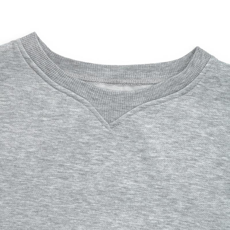 Padded Top Autumn and Winter Women's Loose Casual Round Neck Long Sleeves Pullover Thickened Sweatshirt