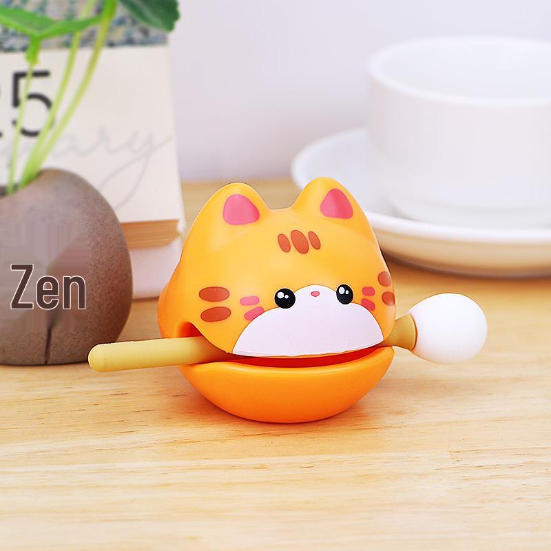 Klopfender Buddha Holzfisch Schreibtischornament - Kleine kreative Geschenkdekoration