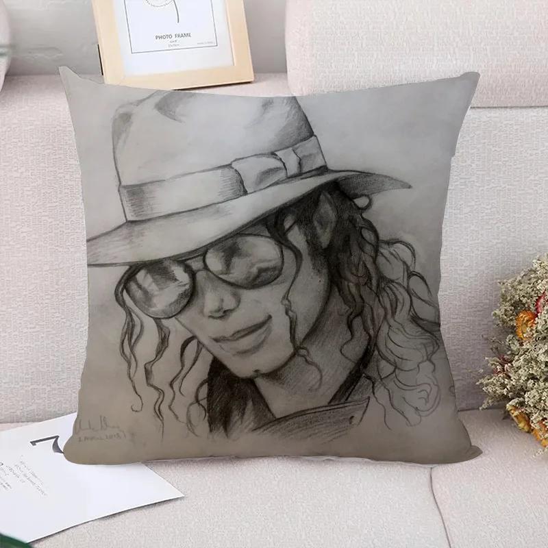 Dekorativní povlak na polštář Michael Jackson 40x40 Potah na polštář 40x40cm Povlaky na polštáře Polštáře na postel pro obývací pokoj Polštáře na pohovku Polštář