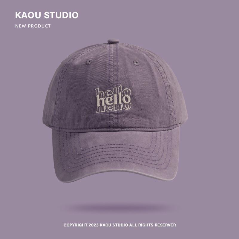 New sunscreen baseball cap simple casual cap polished cotton big head circumference cap