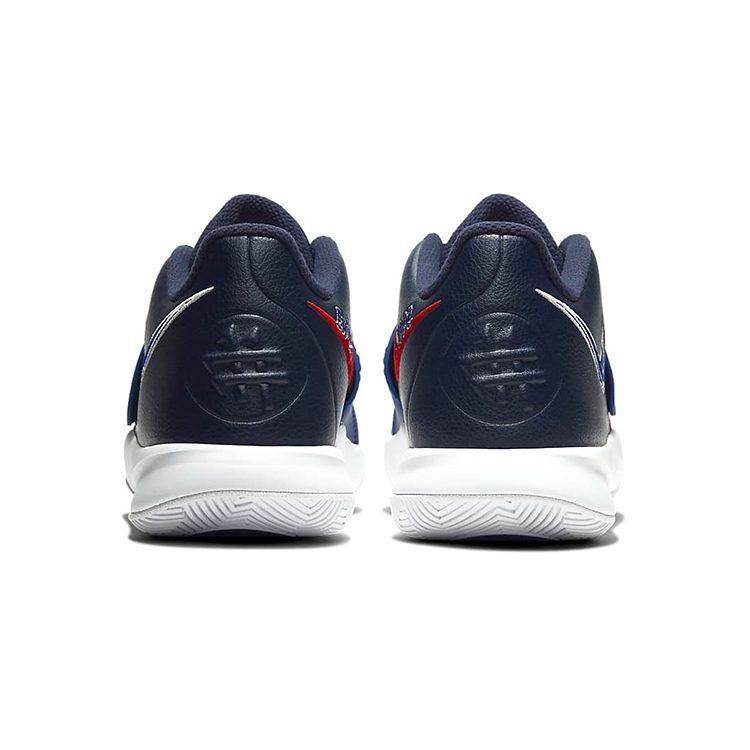 Nike Flytrap 3 Kyrie Slip Resistant Cushioning Abrasion Resistant Mid Top Basketball Shoes Red Blue White Unisex BQ5620-400
