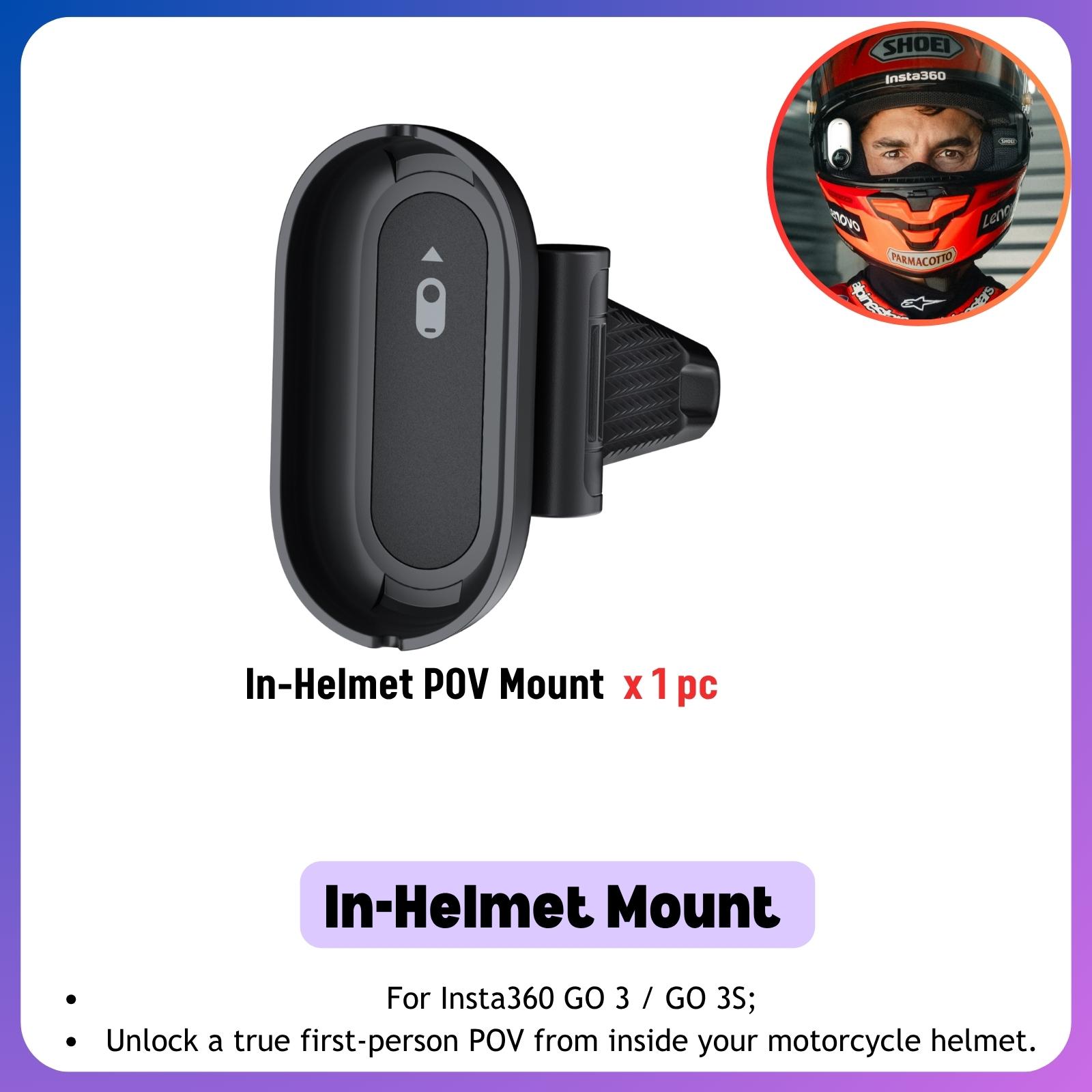 

Insta360 GO 3S In-Helmet POV Mount Clip Helmet Holder For Insta 360 GO 3 GO3S Original Motorcycle Helmet Accessories 1 Pc