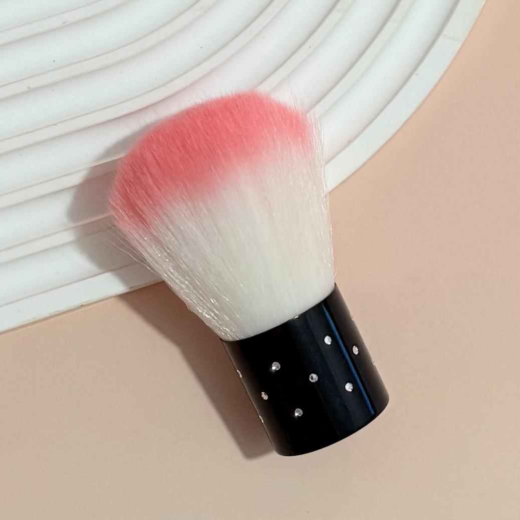 Rainbow Rhinestone Nail Art Dust Cleaning Brush