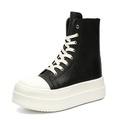 Fashion Leather Shoes For Man Platform Genuine Leather Big Size Shoes High Quality Designer Formal Platform Casual Shoes Outdoor