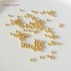 18K Gold Plated 2mm-6mm Round Spacer Beads For Bracelet Making,Beads Separators,Brass Beads For Jewelry Making,DIY Accessories