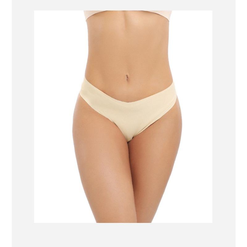 6pcs of Women's Spring and Summer Without Trace Ice Silk Low Waist Type Thong Underwear