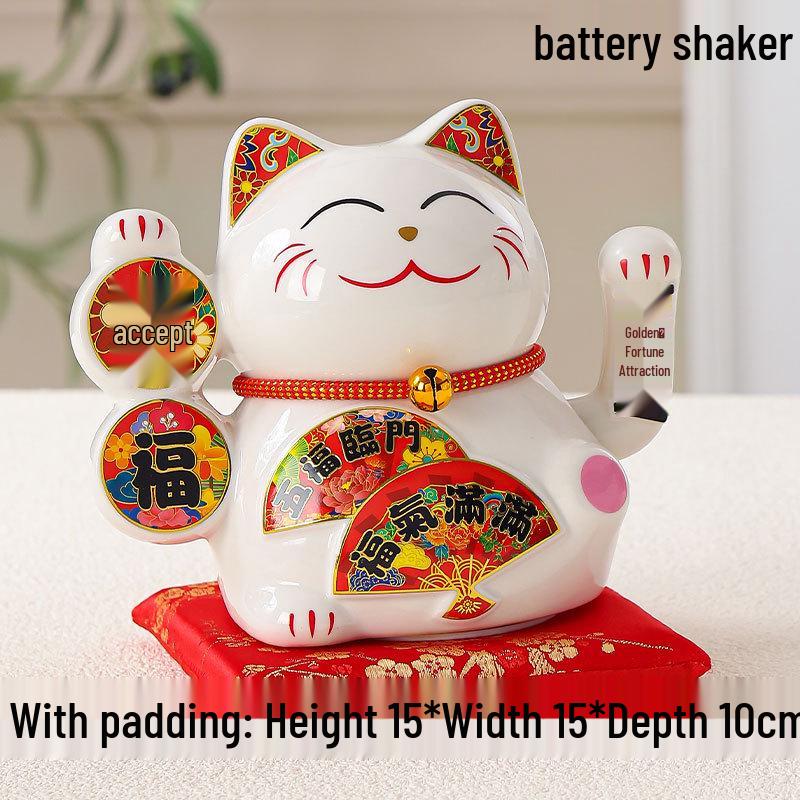 Large Lucky Cat Maneki-neko Ornament Shop Decoration for Home or Cashier Counter Opening Gift