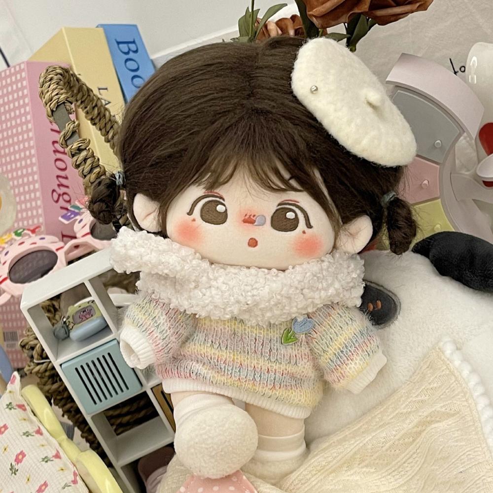 

Sweater 20cm Doll Clothes Outfit Scarf Doll Dress Up Set 10cm Cotton Doll Clothes Children s Gift for 20cm