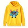 Kids Boys Girls Cute 67 Number Blue Alien Cartoon Print Pullover Hoodie Soft Casual Long Sleeve Hooded Sweatshirt For Daily Wear And School Activities