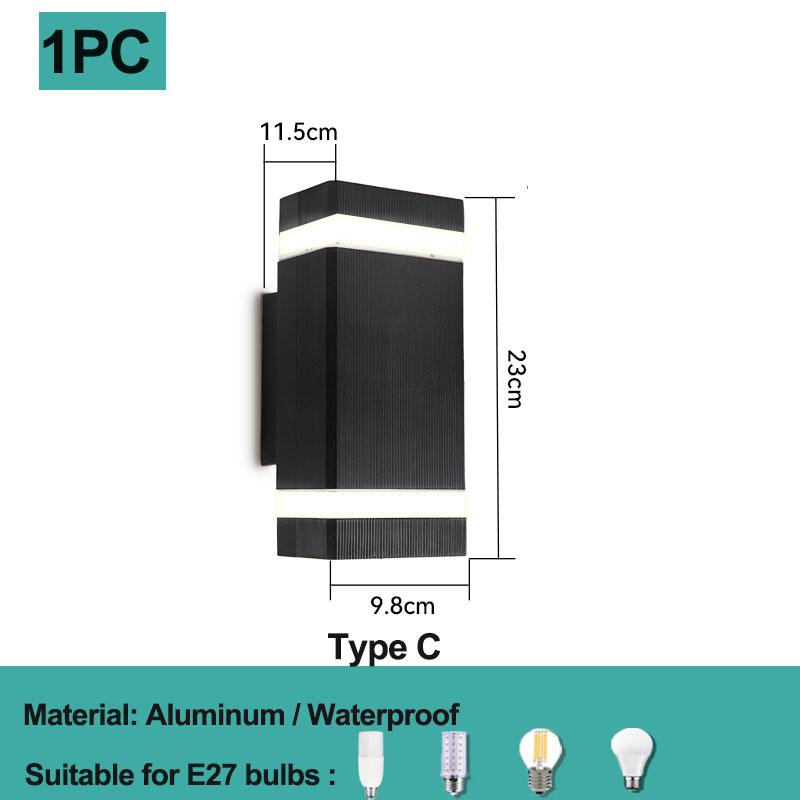 

Водонепроницаемые настенные светильники E27 с двойной головкой, светодиодные настенные светильники для современного домашнего интерьера, гостиной, лестницы, наружного декора NO E27 Bulb