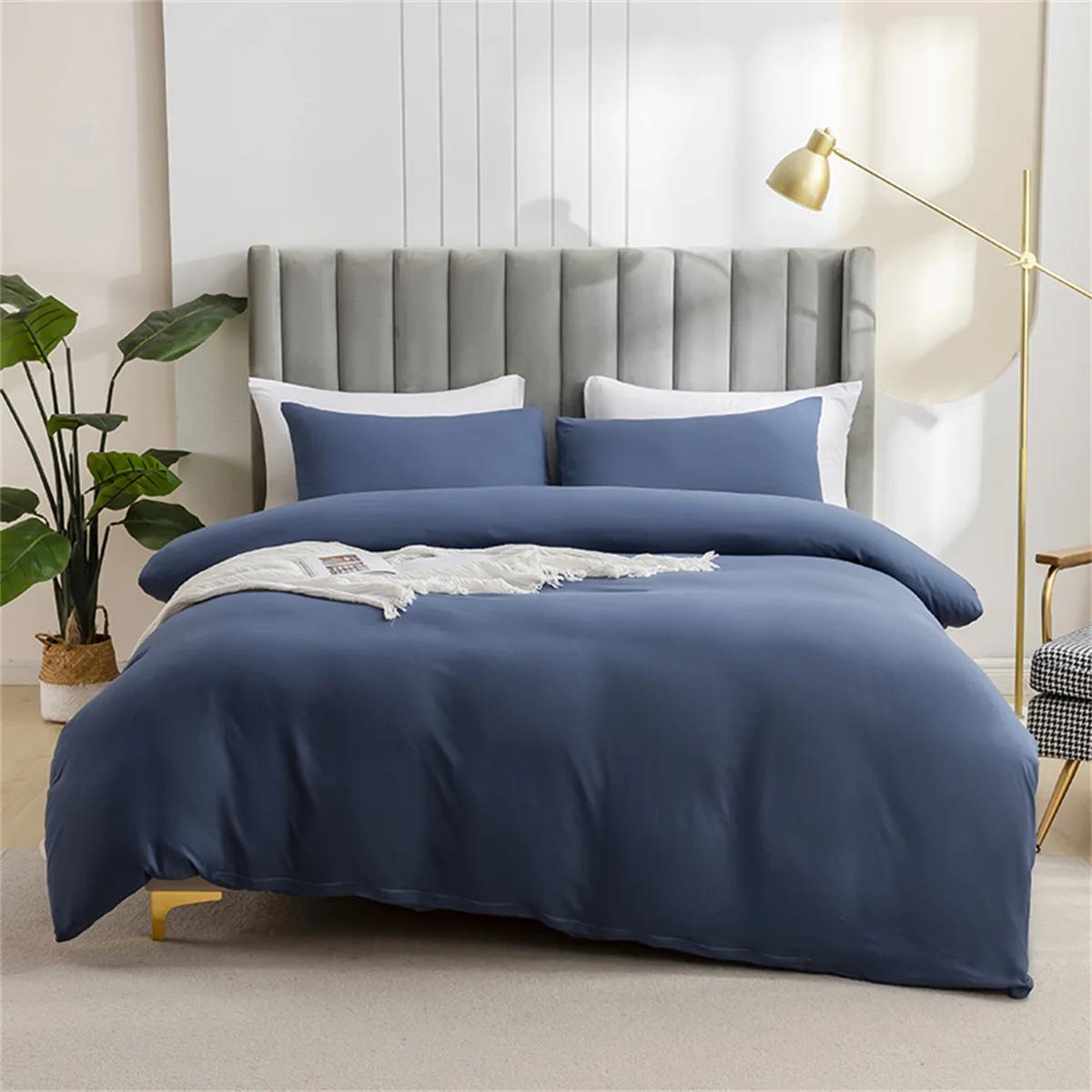 

Premium Ultra-Soft Solid Duvet Cover for Winter Durable Bedding Essential for Adult Comforter Bedding Sets King Size Bedding Set 2Pillowcase50x75cm