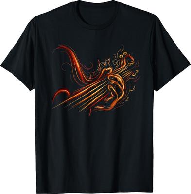 Abstract Fire Guitar Art Playing Guitar Guitarist Music T-Shirt
