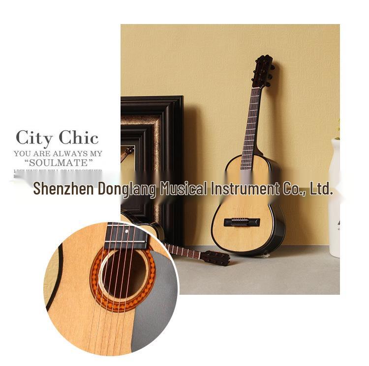 Mini Cutaway Classical Guitar Figurine - Folk Doll Instrument for Birthdays, Graduations, or Christmas Gifts for Adults