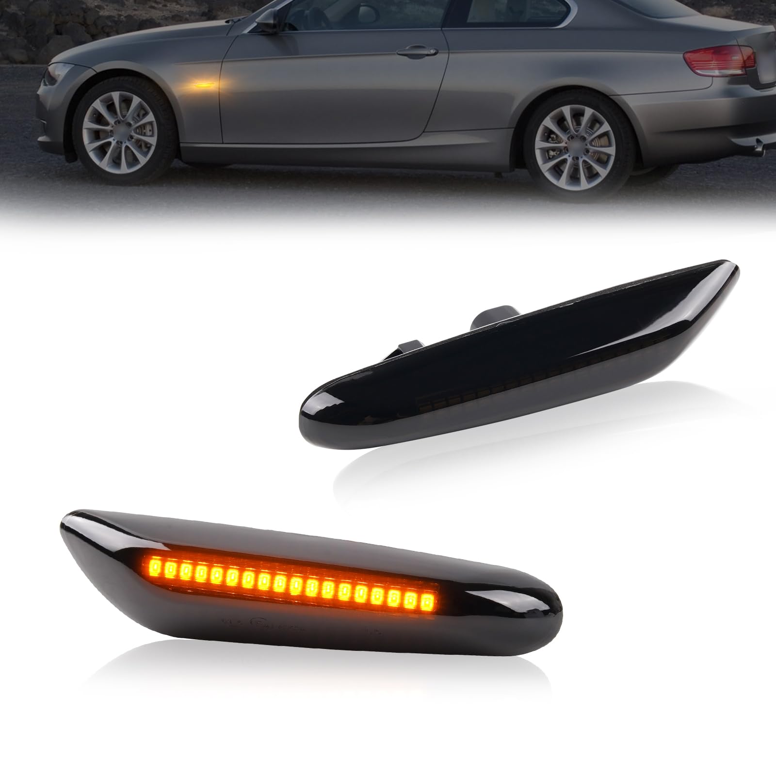 

GemPro LED Side Marker 1 Series E81 E82 E87 E88 Car Inspection Compatible 3 BMW E90 E91 E92 E93 чорний