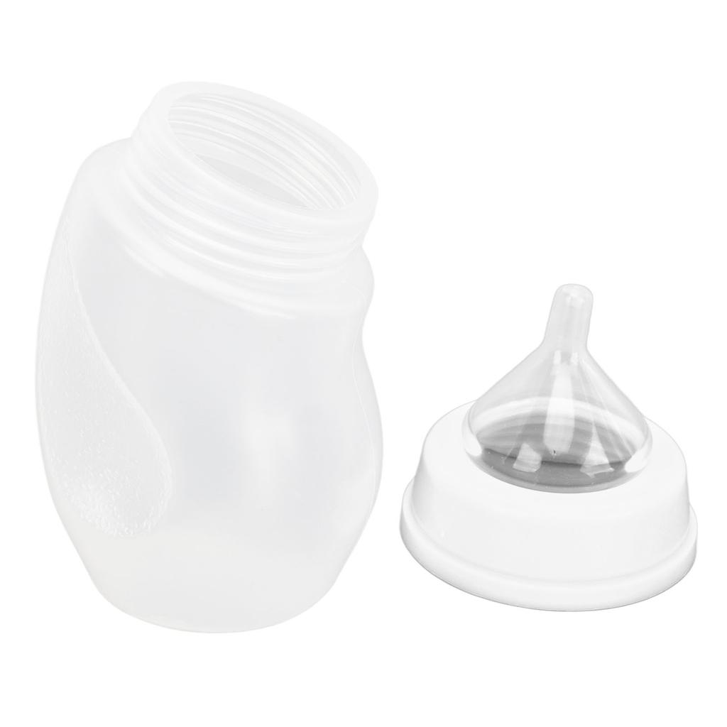 180ml Haustierfütterflasche Schiefkopf Haustierfütter-Saugerflasche für Babykatzen Hunde Weiß