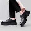 Fashion Classic Formal Dress Footwear Men Flats Genuine Leather Casual Shoe Non Slip Platform Oxfords Shoes Lace-up Career Dress Shoes