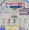 Cat Pen Holder Drop Hair Version of 6 Standard Figures Super Rare Capsule Toy 5, Ears/Long [Set (Excludes Figures)]