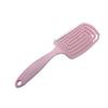 Portable Fluffy Back-Shaped Hairdressing Comb for Girls - Hollow Design & Scalp Massage