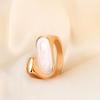 Gold-plated Seiko natural white fritillary open ring, simple personality does not fade ring