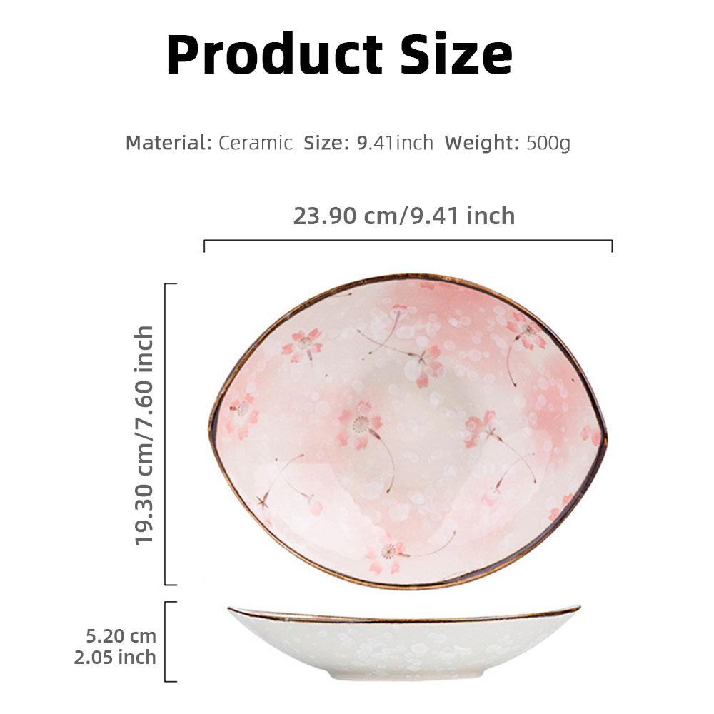 Ceramic Dinner Plates Japanese Kitchen Household Dessert Plate Candy Dish Salad Bowl Fruit Bowl Microwave Kitchen Tableware