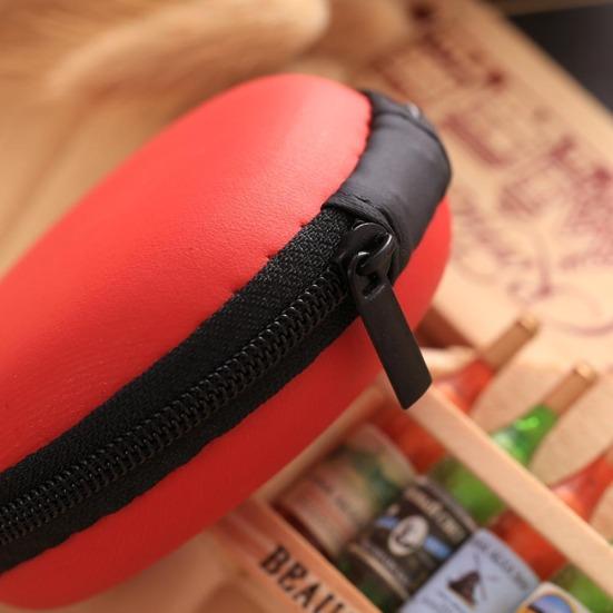 Mini Portable Round Earphone Cable USB Data Cord Storage Bag Zipper Pouch Case