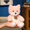 Kawaii Soft Medal Fox Plush Doll Pillow Cartoon Cute Sitting Pink Orange Fox Plush Toy Home Decoration Gift For Children