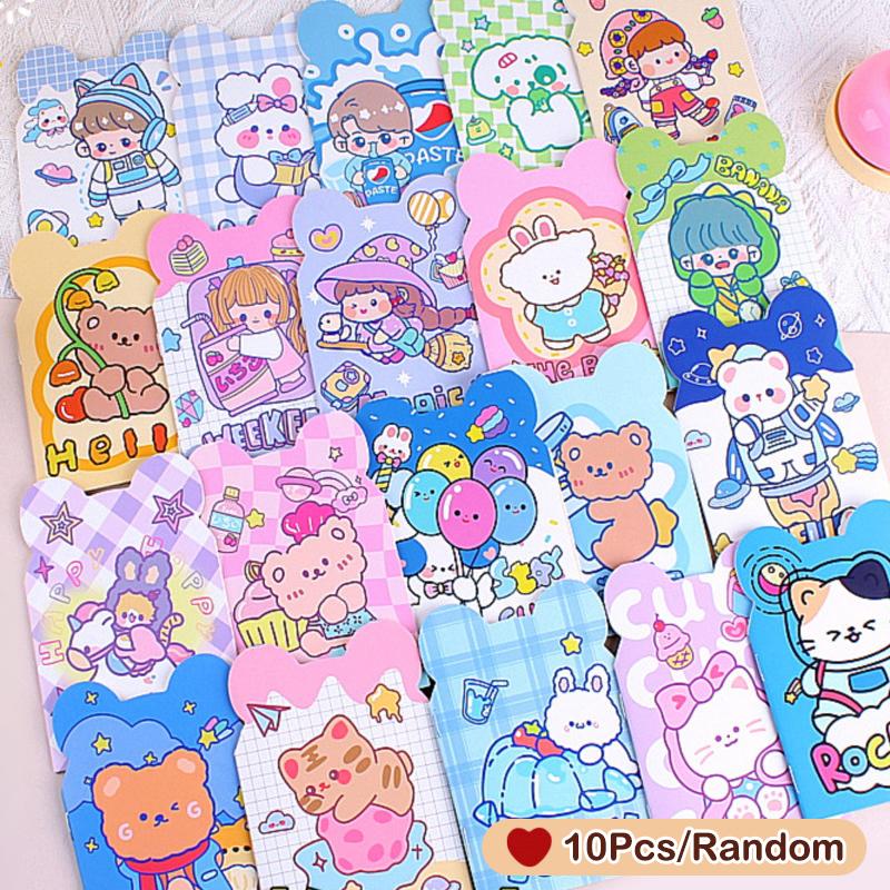 10/20Pcs Cartoon Portable Mini Notebook Daily Planner Notepad Kawaii Cute Notepad Office Supplies Student Stationery Gifts