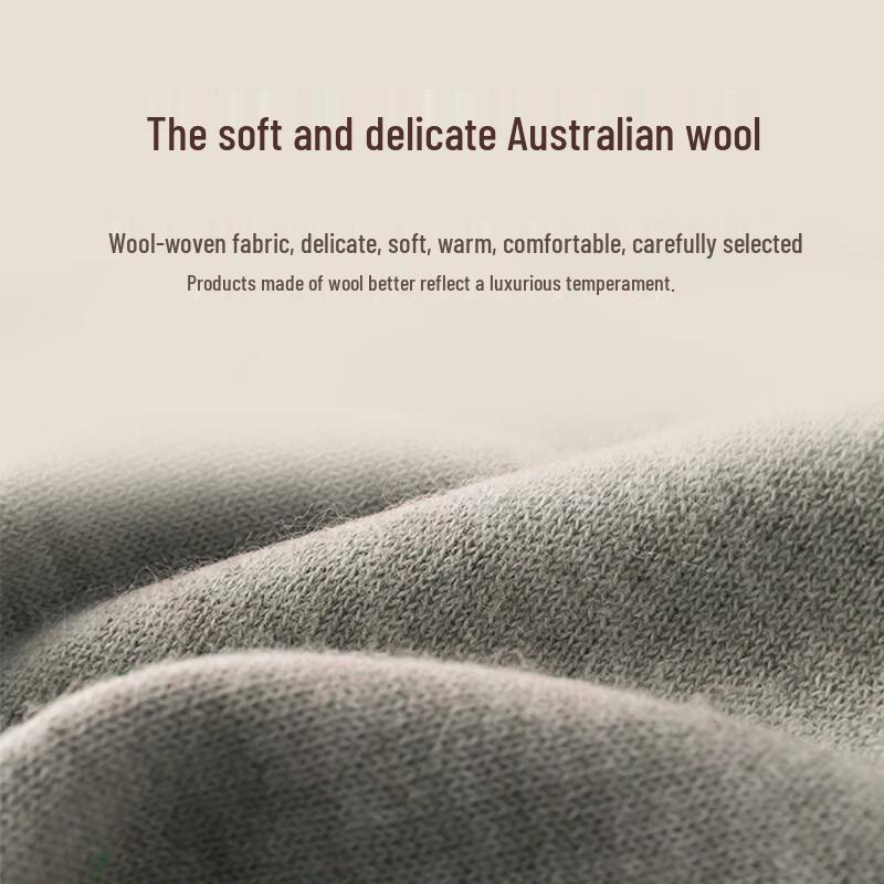 Hengyuanxiang Pure Wool Thick Thermal Underwear Set for Couples