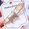 Accessori Abbigliamento Anti-Esposizione Indesiderata Spilla Piccola da Donna Corsage Versatile Spilla Coreana con Fibbia Vestiti Cardigan Spilla di Cristallo INS