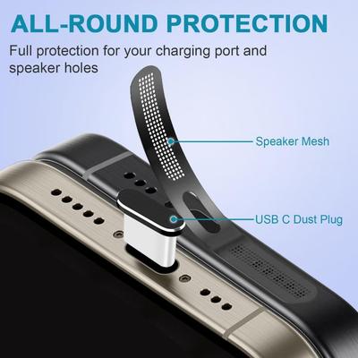 4pack DIY USB C Dust Plug Dustproof Charging Port Plug Cover for iPhone 15 / 16 Phone Accessories