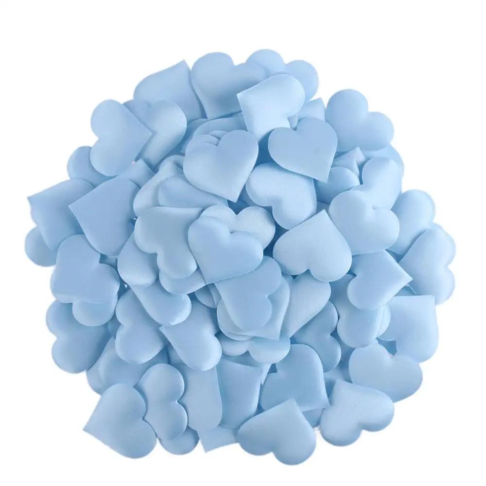 100pcs Sweet Craft DIY Table Decoration Throwing Rose Petals Wedding Party Love Heart Padded Fabric
