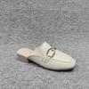 Fashion Shoes Woman 2025 Slippers Casual Pantofle Cover Toe Loafers Luxury Soft New Genuine Leather Summer Slides Leisure Fashion