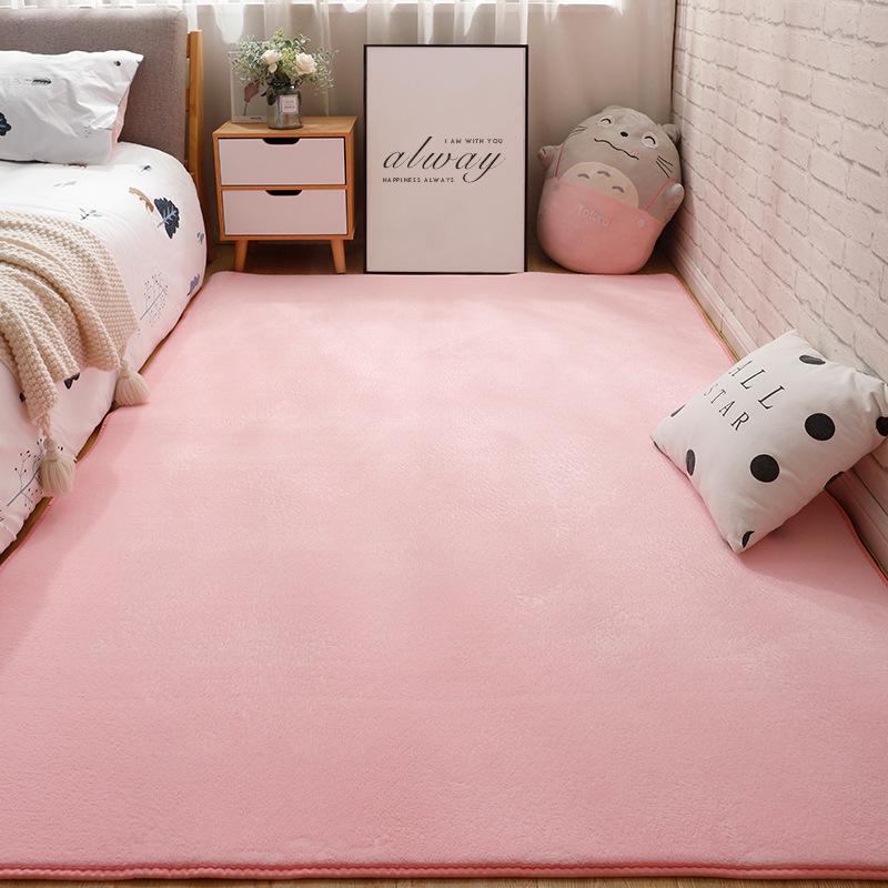 Soft Coral Fleece Carpet for Bedroom and Living Room - Full Coverage and Comfortable