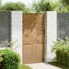 Brama Ogrodowa 85 x 175 cm Stal Corten Kwadratowy Wzór