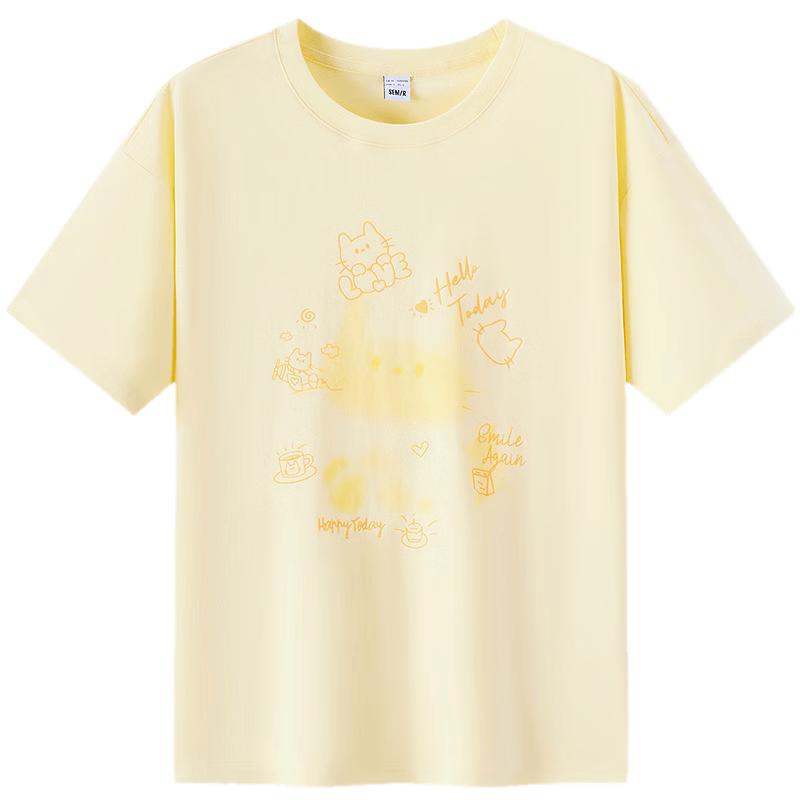 Semir Women s Cartoon Print Loose Fit Short Sleeve T-Shirt XXL