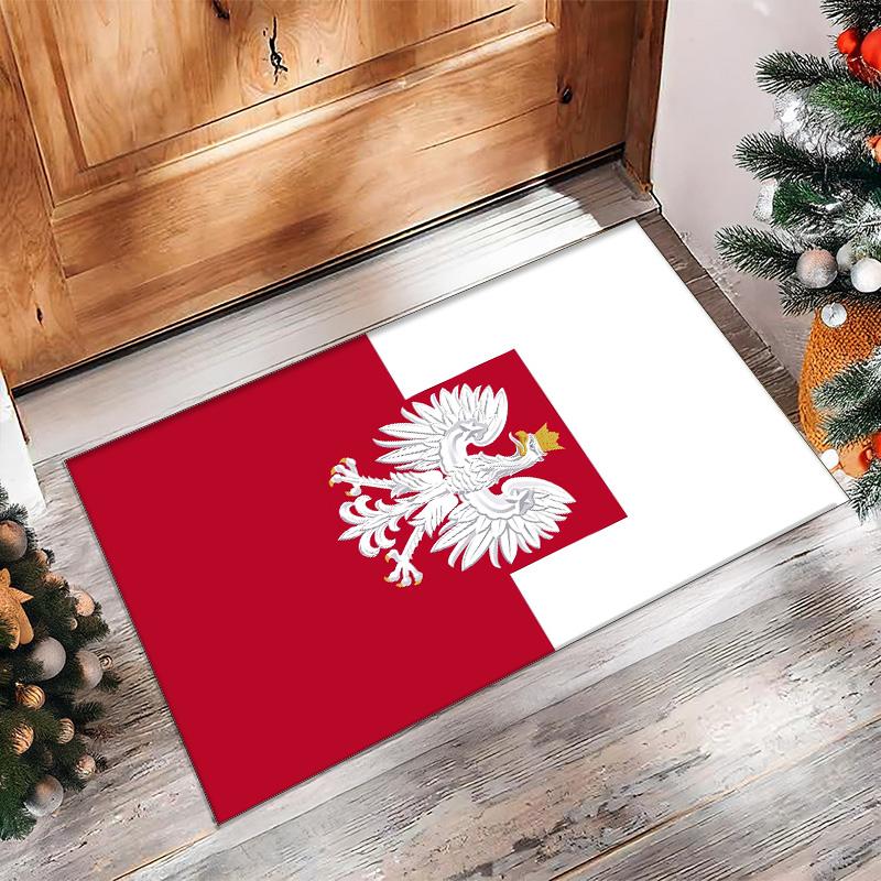 Tappeto in Flanella Stampato Polonia Antiscivolo Morbido Poliestere Tappeto per Pavimento Tappetino Decorativo per Interni per Camera da Letto Soggiorno Divano