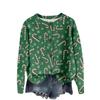 Women's Round Neck Top Printing Thickened Plush Cashmere Warm Long Top