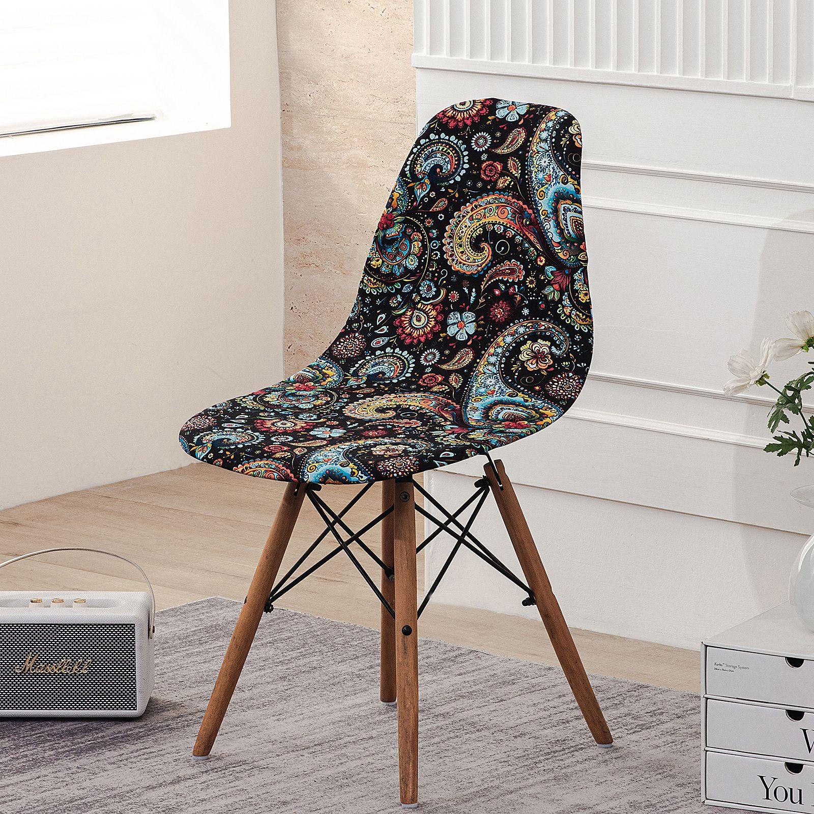 

Новий Колір Еластичний Чохол на Крісло-Оболонку Eames Простий скандинавський чохол на стілець Спеціальної форми для ресторану, конференц-залу Чохол Printed shell chair
