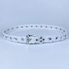 Adjustable Canvas Jeans Belt Pin Buckle Star Cutout Belt Vintage Hollow Eyelet Belt  Daily Outfit