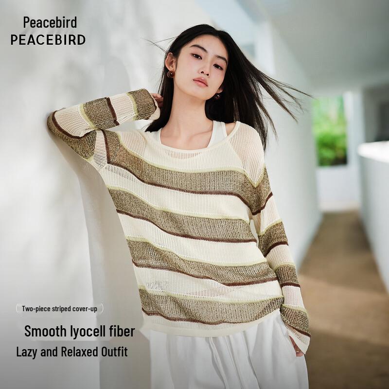 PEACEBIRD Women s Loose-Fit Pullover Sweater M