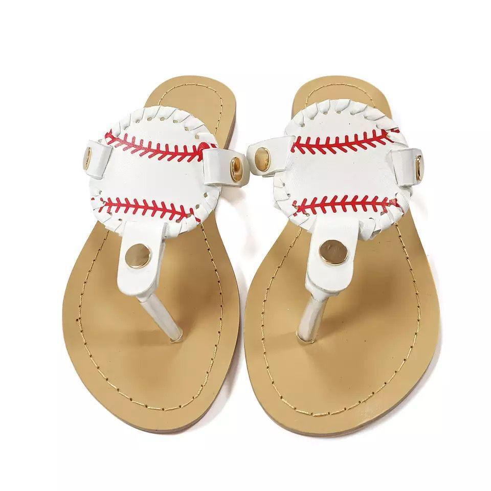 2025 summer large size 42 home shoes women's cool slippers soft sole football softball herringbone beach shoes toe slippers