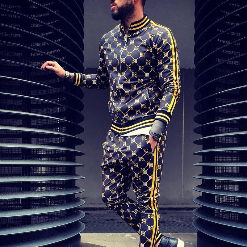 2021 Новые спортивные мужские комплекты, комплекты из 2 предметов ...