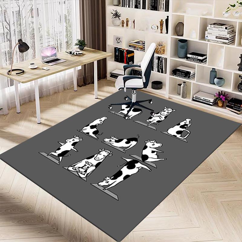 1PC yoga cow Extra Large Non Slip Floor carpet, Office, family, bedroom Large Area Rug Indoor Rugs, Vibrant Colors