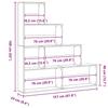Bookshelf Black Oak Effect 155 x 24 x 160 cm